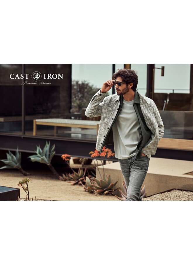 CSI2510252 9031 Cast Iron LONG SLEEVE SHIRT Dobby yarn dyed check Drizzle