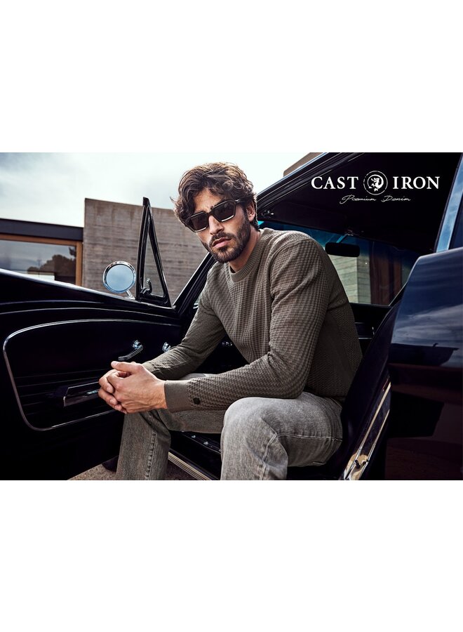 CKW2509314 9133 Cast Iron Crewneck regular fit cotton stretch structure Granite Gray