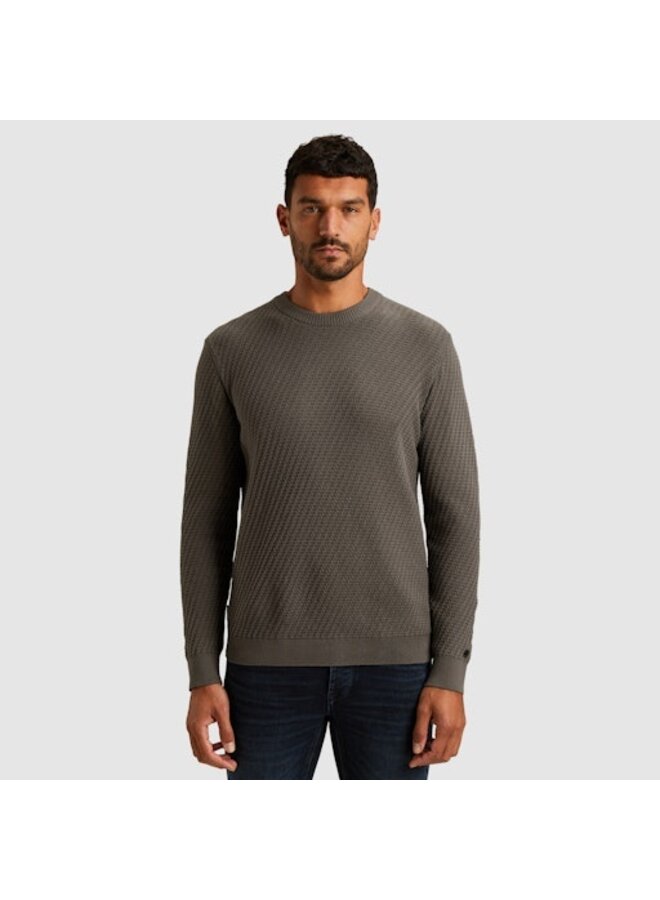 CKW2509314 9133 Cast Iron Crewneck regular fit cotton stretch structure Granite Gray