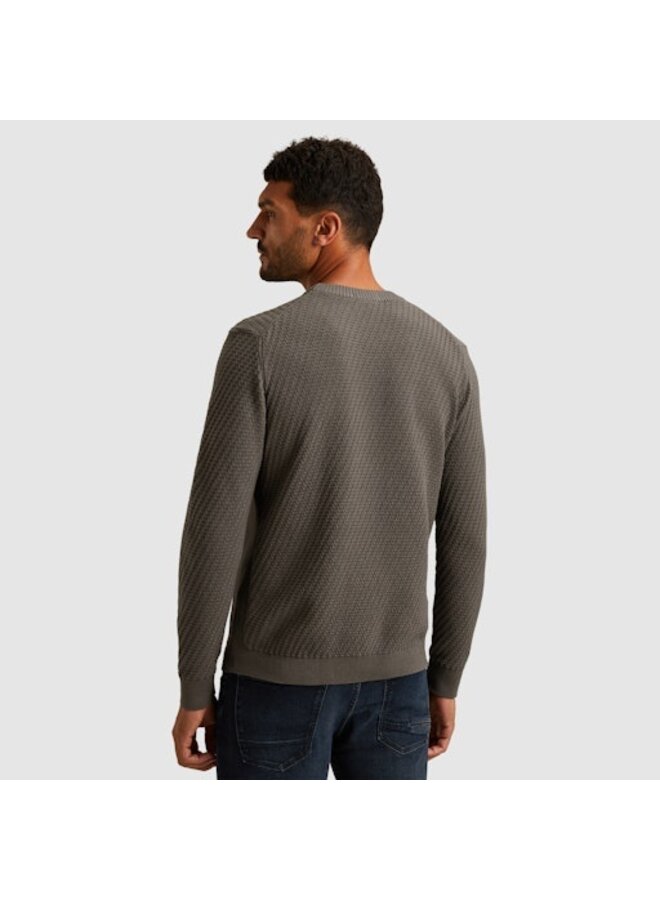 CKW2509314 9133 Cast Iron Crewneck regular fit cotton stretch structure Granite Gray