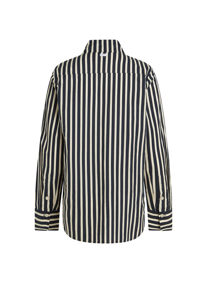 W25SE035LTD 90-05 Penn&Ink Blouse stripe black ecru