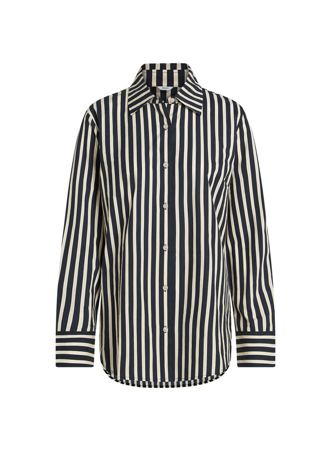 W25SE035LTD 90-05 Penn&Ink Blouse stripe black ecru