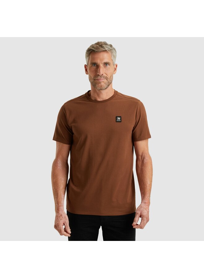 VTSS2510500 8297 Vanguard Short sleeve r-neck cotton elastan jersey Cambridge Brown