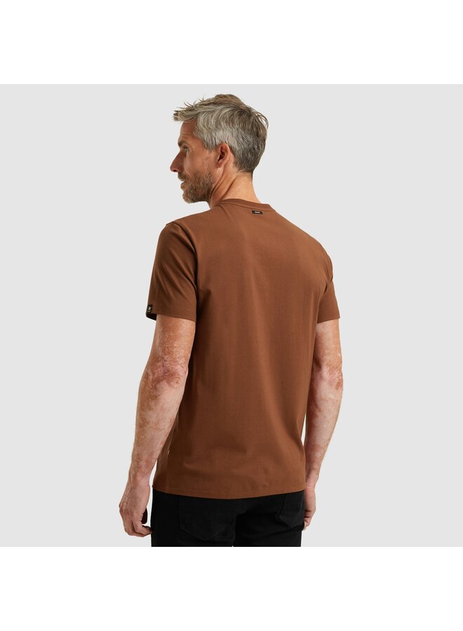 VTSS2510500 8297 Vanguard Short sleeve r-neck cotton elastan jersey Cambridge Brown
