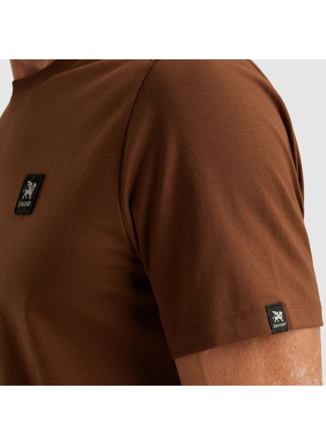 VTSS2510500 8297 Vanguard Short sleeve r-neck cotton elastan jersey Cambridge Brown