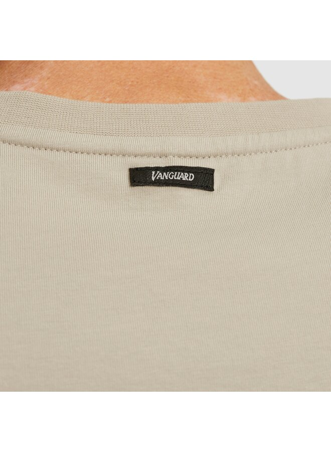 VTSS2510500 7074 Vanguard Short sleeve r-neck cotton elastan jersey Silver Lining