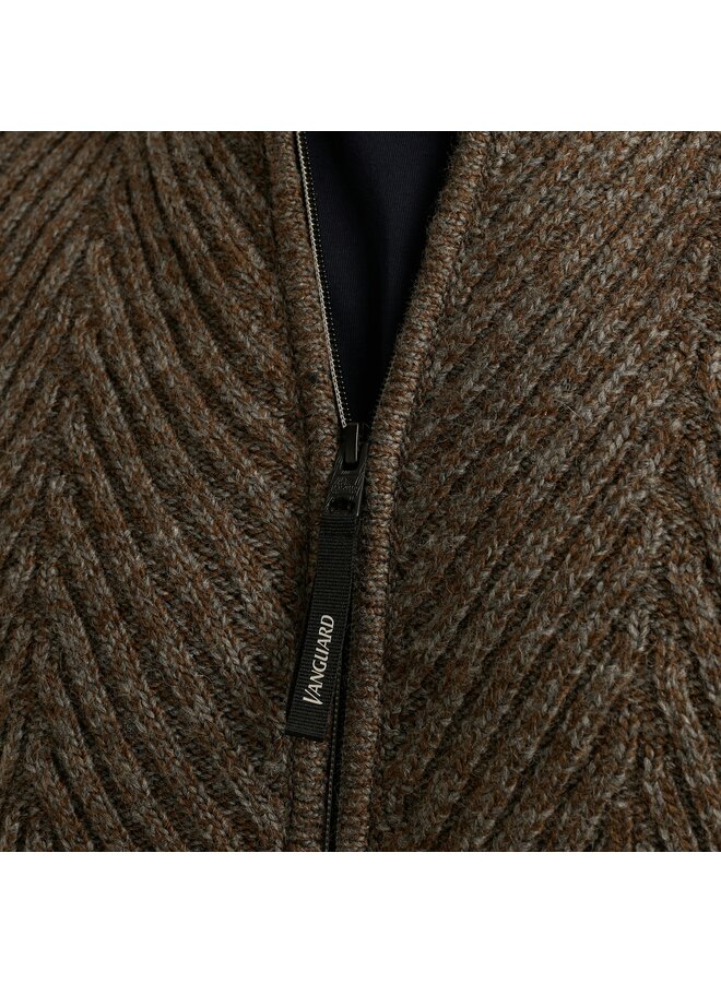VKC2509382 8015 Vanguard Zip jacket wool blend Lead Gray