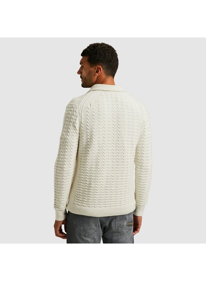 CKW2510354 9001 Cast Iron Half zip collar cotton boucle Vaporous Gray