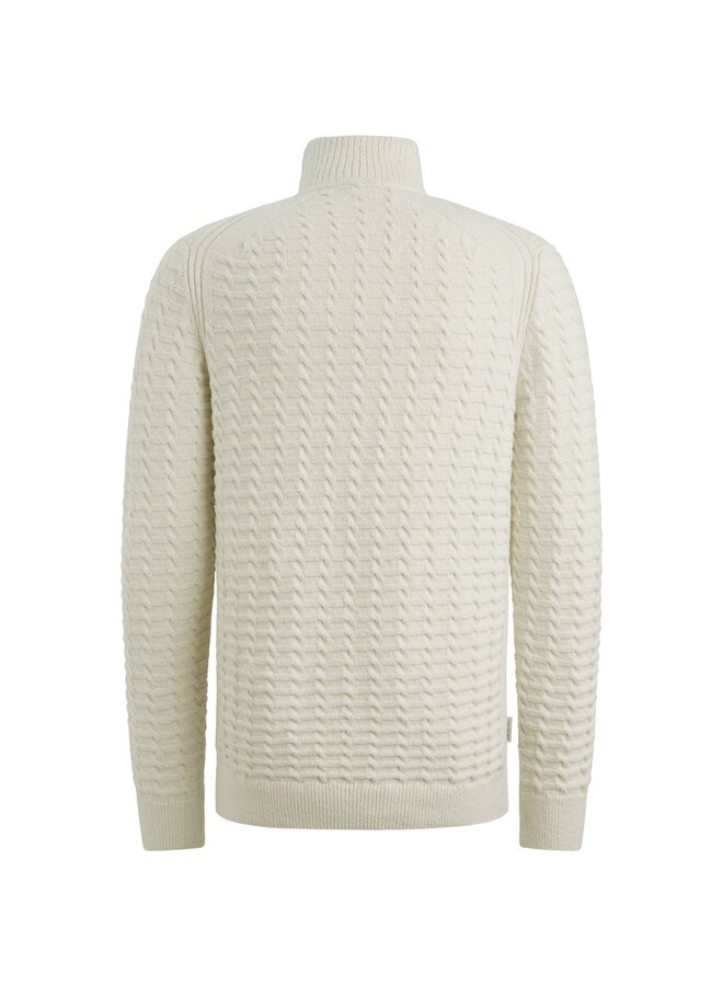 CKW2510354 9001 Cast Iron Half zip collar cotton boucle Vaporous Gray