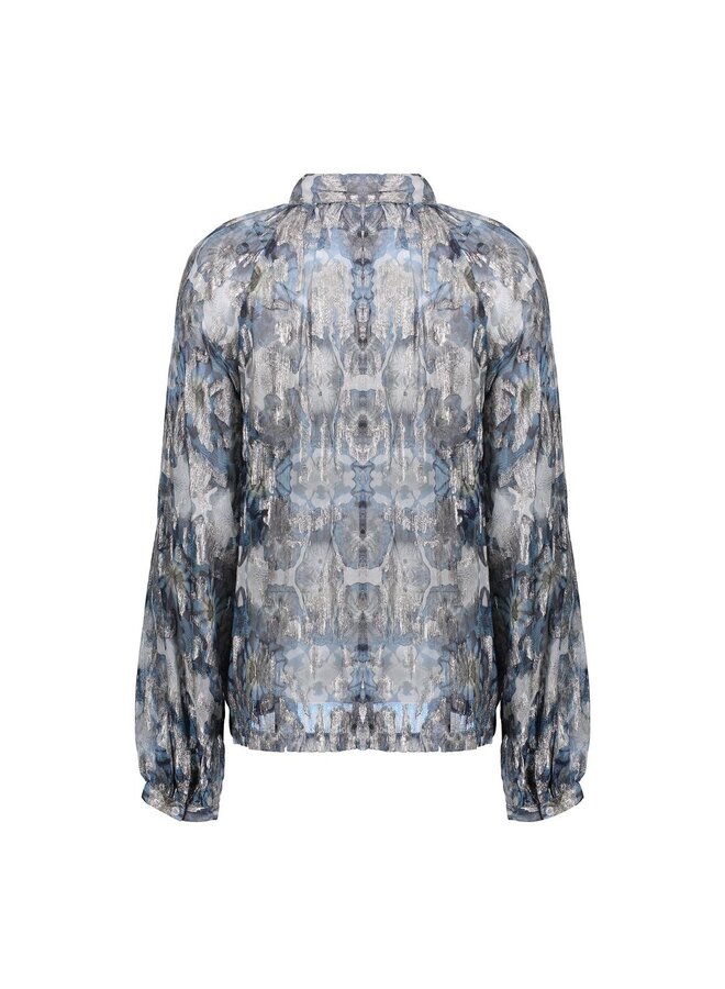 53850-81 625 Geisha Blouse blue/silver