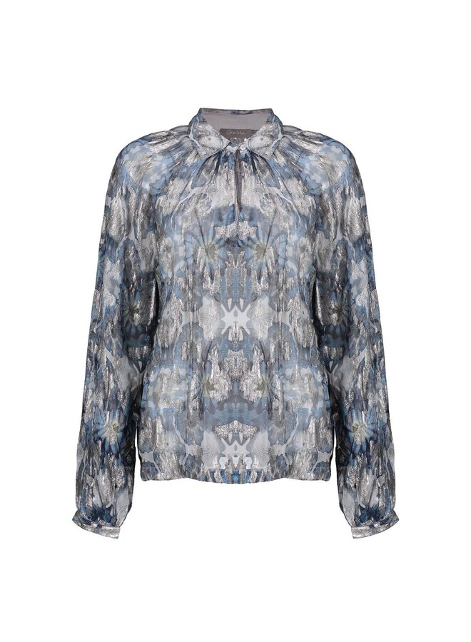 53850-81 625 Geisha Blouse blue/silver