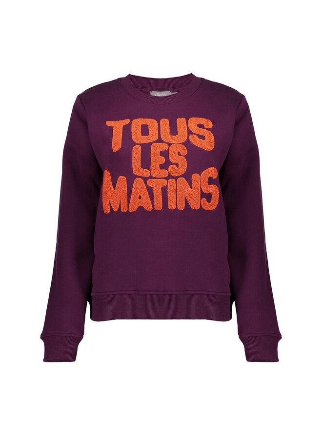 52891-24 380 Geisha Sweater tous les matins purple/orange