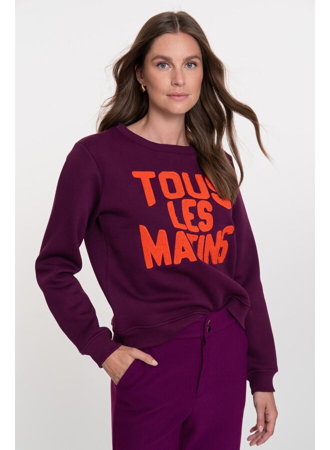 52891-24 380 Geisha Sweater tous les matins purple/orange