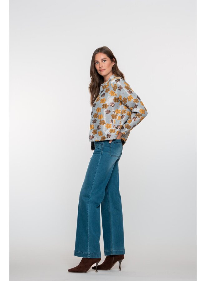 51803-10 834 Geisha Jeans wide stone blue denim