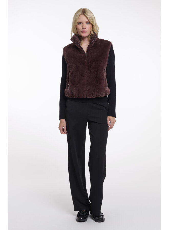Nikki.7002514 Rino & Pelle Short waistcoat  Chocolate bean