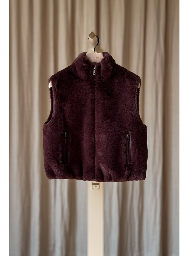 Nikki.7002514 Rino & Pelle Short waistcoat  Chocolate bean