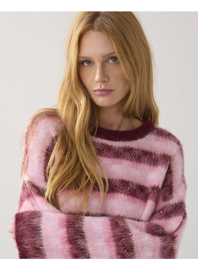 7s7956-70050 120 Summum Sweater Brushed alpaca blend knit Multicolour