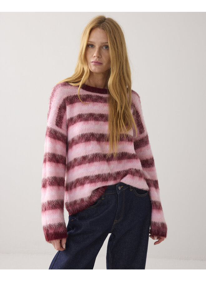 7s7956-70050 120 Summum Sweater Brushed alpaca blend knit Multicolour