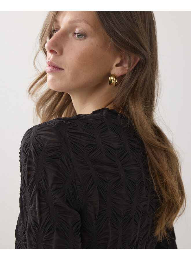 3s5066-30648 990 Summum Top Spiderweb mesh Black