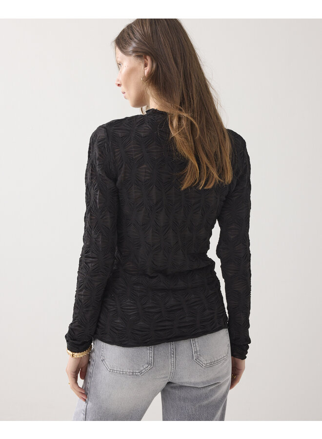 3s5066-30648 990 Summum Top Spiderweb mesh Black