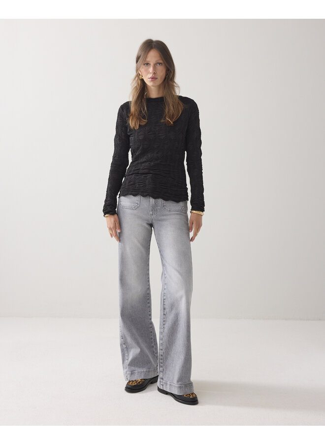 3s5066-30648 990 Summum Top Spiderweb mesh Black