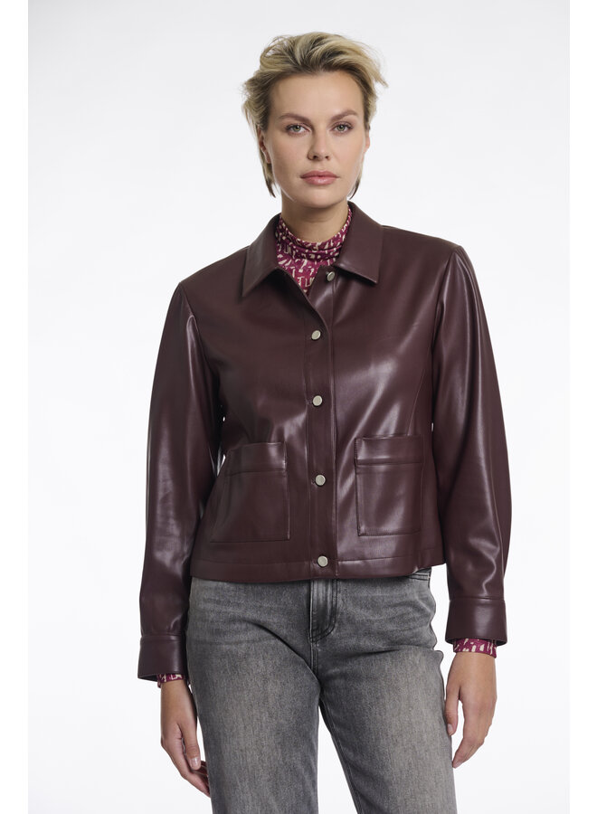 Annicka.7502511 Rino & Pelle Faux leather jacket Chocolate bean