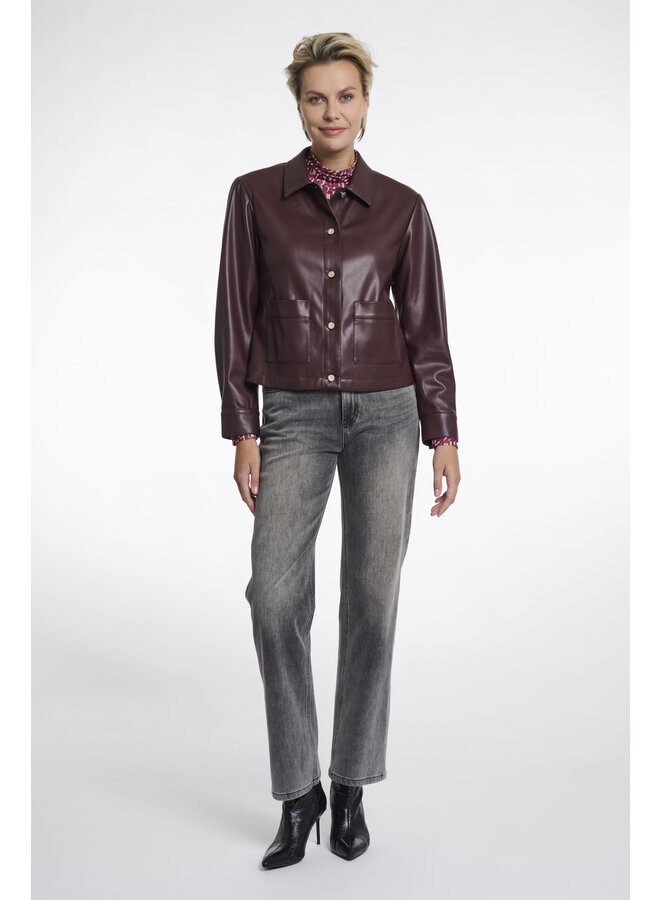Annicka.7502511 Rino & Pelle Faux leather jacket Chocolate bean