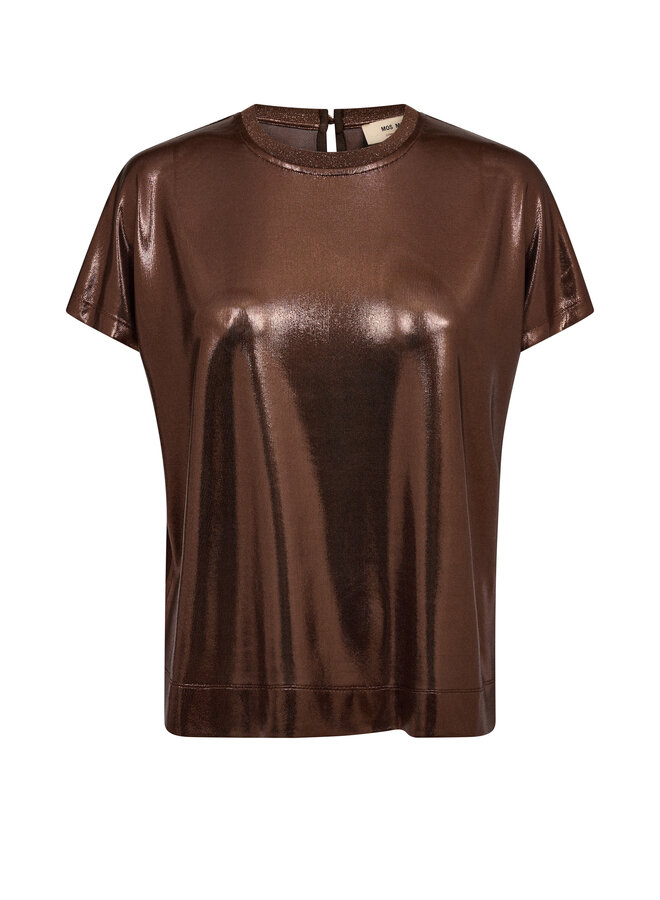 167520 844 Mos Mosh MMNivola O-neck Metallic Tee Bracken