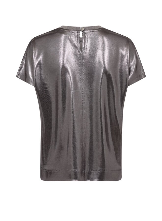 167520 889 MosMosh MM Nivola O-neck Metallic Tee Mockingbird