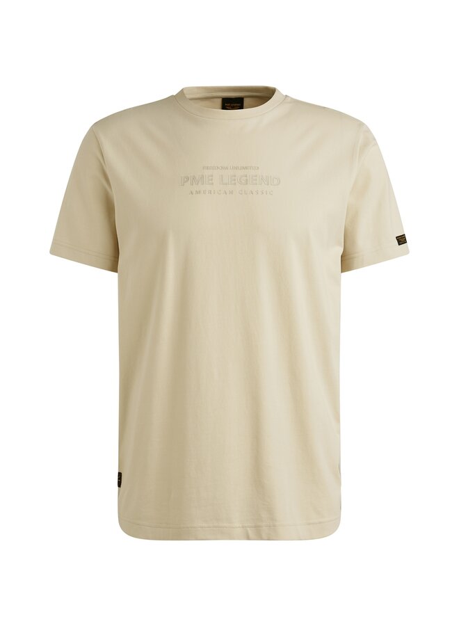 PTSS2510584 7013 PME Legend Short sleeve r-neck cotton elastan jersey Bone White