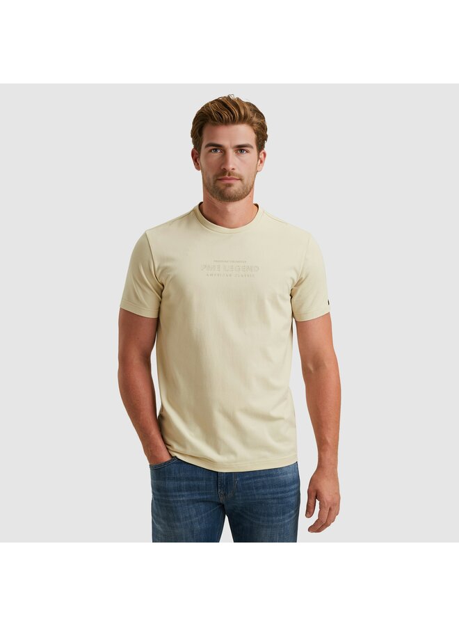 PTSS2510584 7013 PME Legend Short sleeve r-neck cotton elastan jersey Bone White