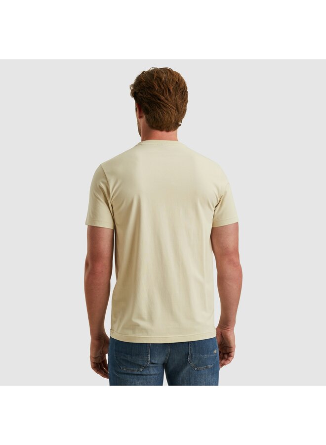 PTSS2510584 7013 PME Legend Short sleeve r-neck cotton elastan jersey Bone White