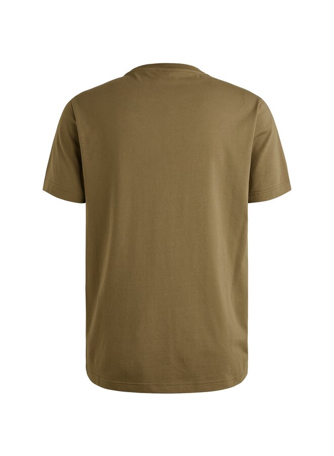 PTSS2510584 6389 PME Legend Short sleeve r-neck cotton elastan jersey Dusky Green