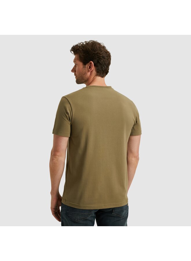 PTSS2510584 6389 PME Legend Short sleeve r-neck cotton elastan jersey Dusky Green