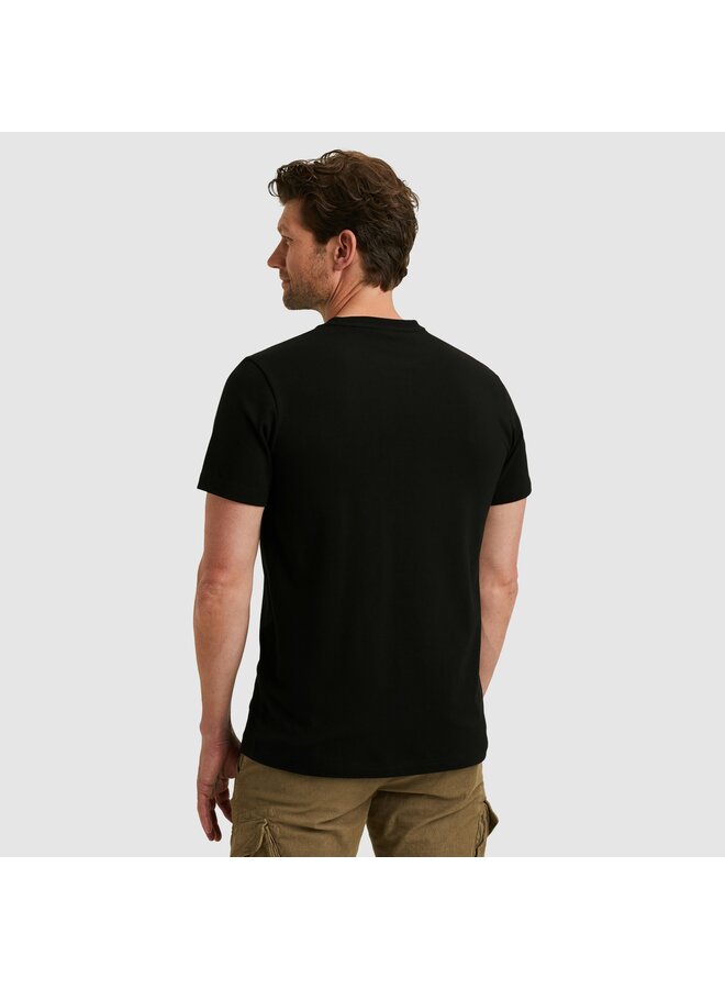 PTSS2510584 999 PME Legend Short sleeve r-neck cotton elastan jersey Black