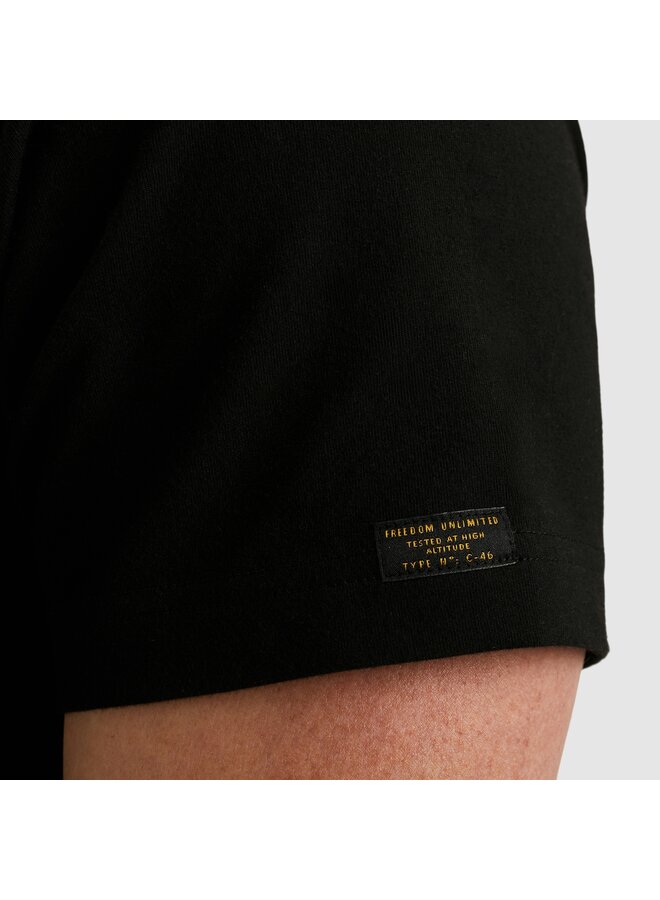 PTSS2510584 999 PME Legend Short sleeve r-neck cotton elastan jersey Black