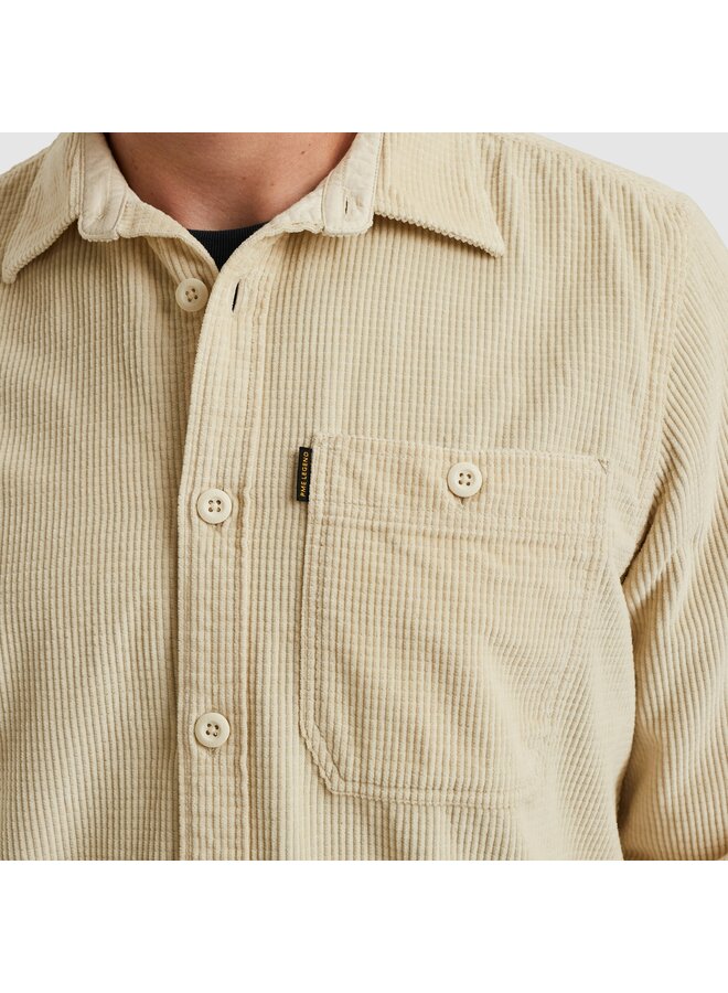 PSI2510206 7013 PME Legend LONG SLEEVE SHIRT Dobby Cord Bone White