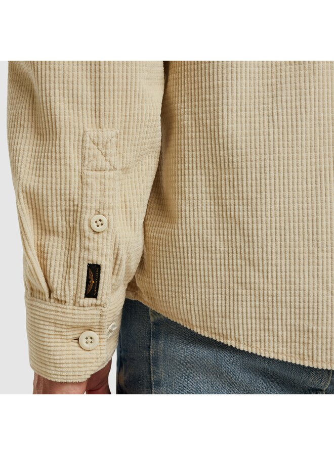 PSI2510206 7013 PME Legend LONG SLEEVE SHIRT Dobby Cord Bone White