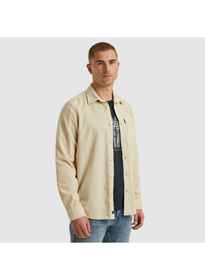 PSI2510206 7013 PME Legend LONG SLEEVE SHIRT Dobby Cord Bone White