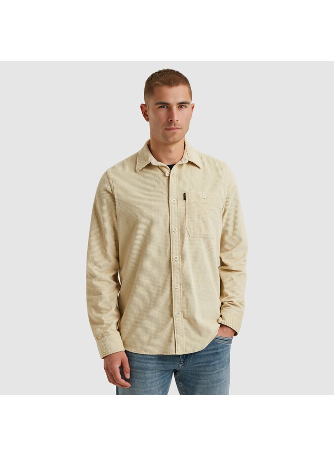 PSI2510206 7013 PME Legend LONG SLEEVE SHIRT Dobby Cord Bone White