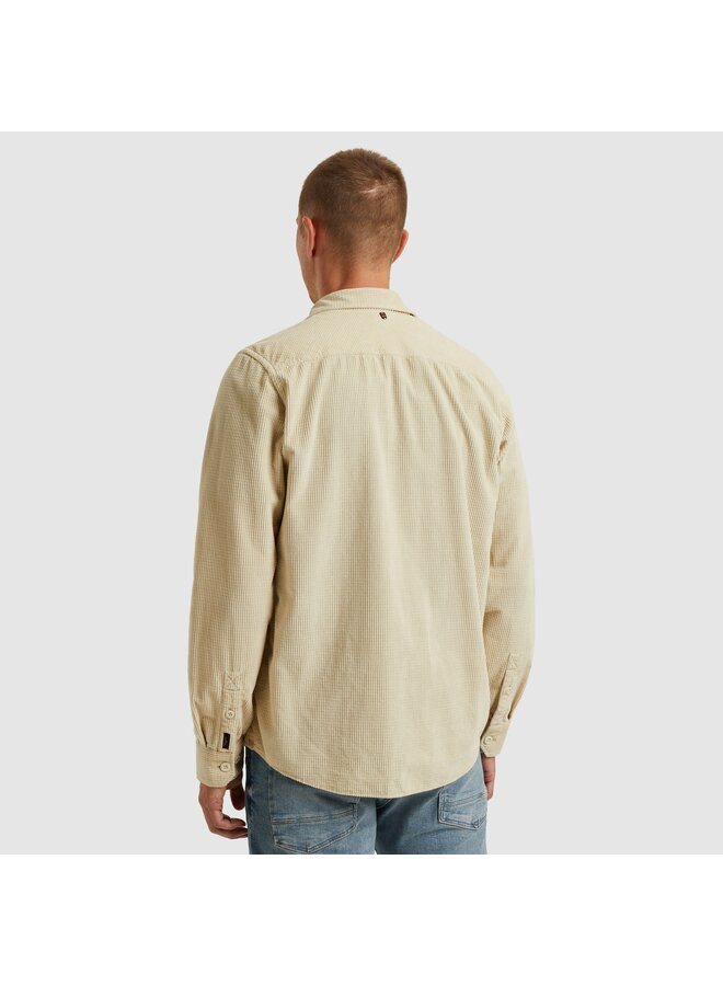 PSI2510206 7013 PME Legend LONG SLEEVE SHIRT Dobby Cord Bone White