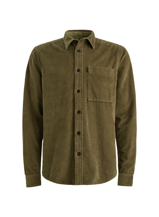 PSI2510206 6389 PME Legend LONG SLEEVE SHIRT Dobby Cord Dusky Green