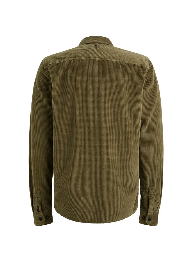 PSI2510206 6389 PME Legend LONG SLEEVE SHIRT Dobby Cord Dusky Green