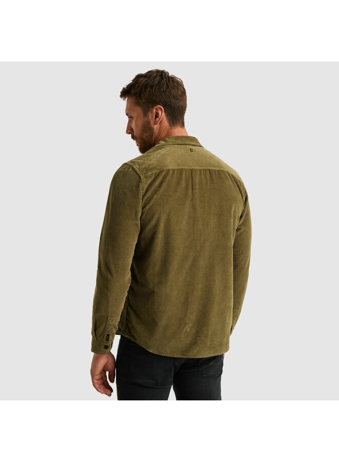PSI2510206 6389 PME Legend LONG SLEEVE SHIRT Dobby Cord Dusky Green