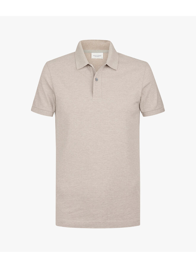 PPWD10019C Prufuomo Polo SS licht Beige