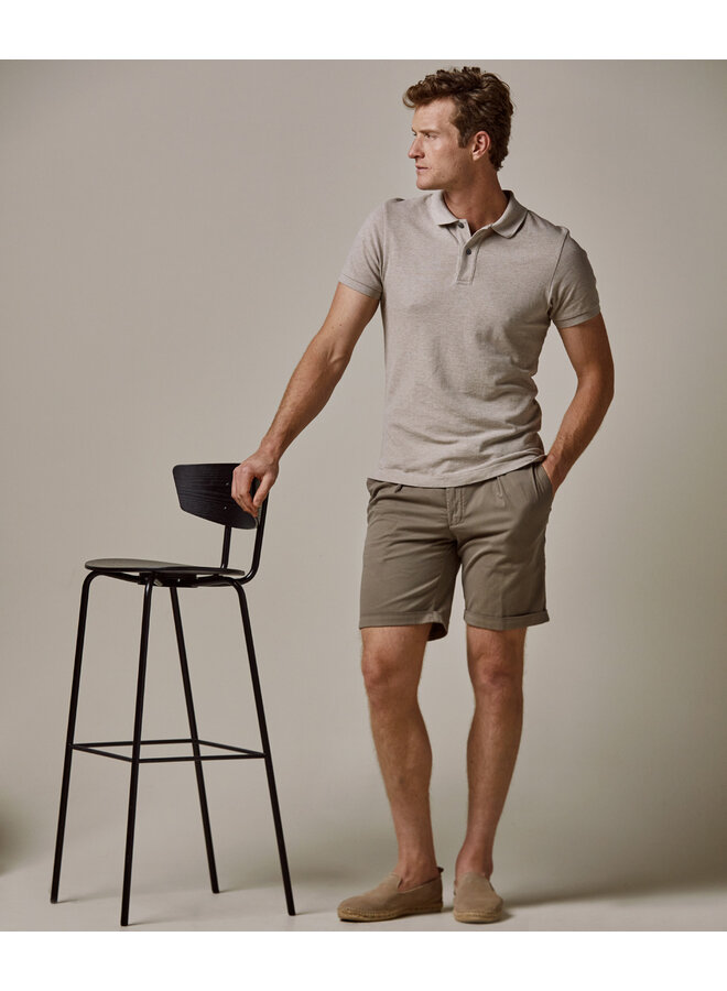 PPWD10019C Prufuomo Polo SS licht Beige