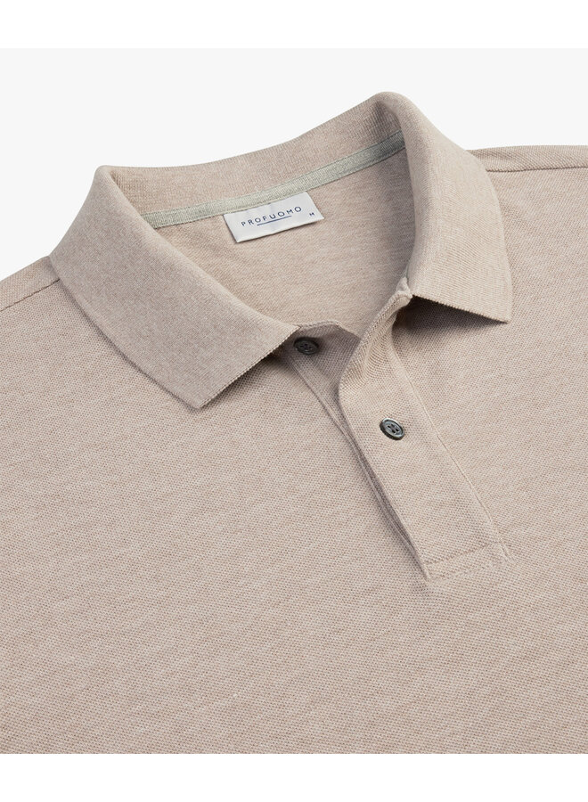 PPWD10019C Prufuomo Polo SS licht Beige