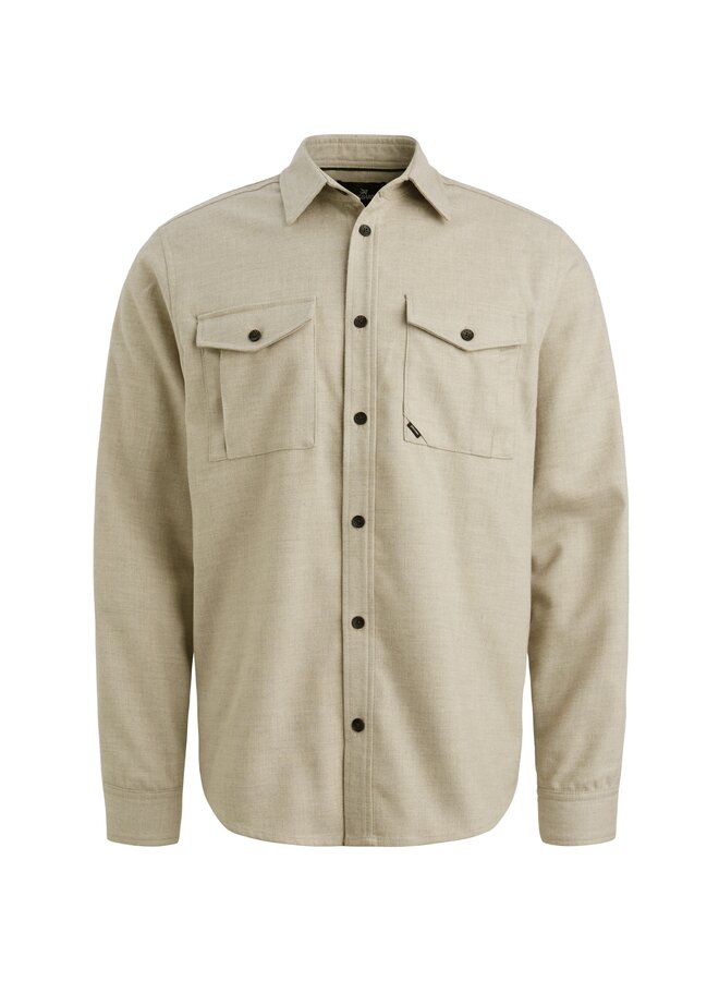 VSI2510255 7074 Vanguard LONG SLEEVE SHIRT Brushed Melange Twill Silver Lining