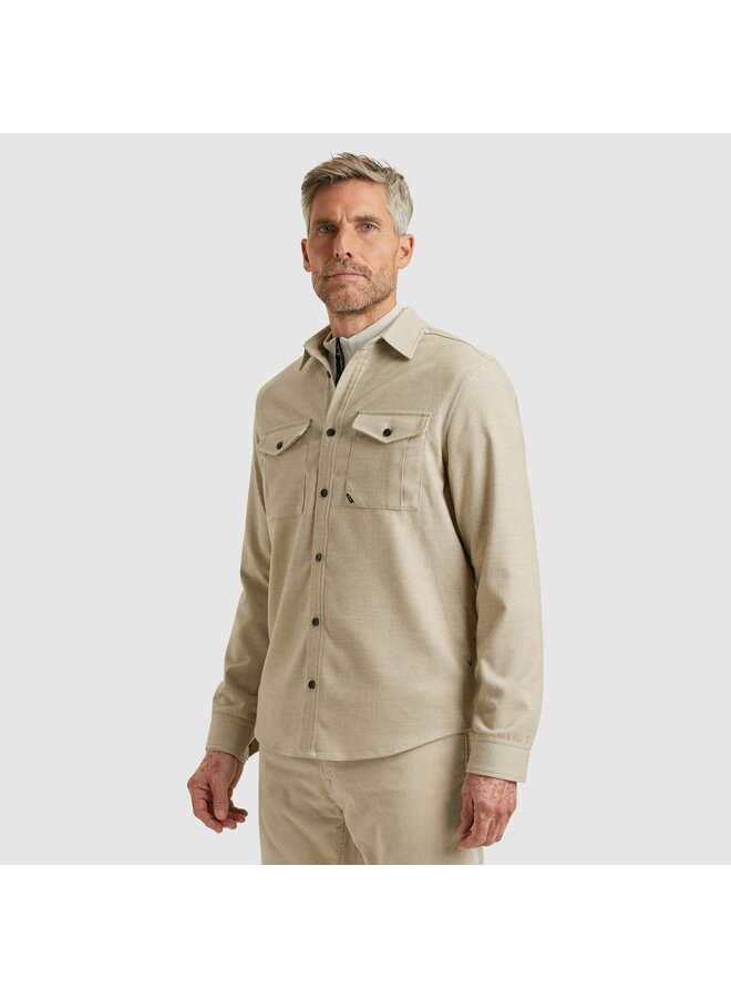 VSI2510255 7074 Vanguard LONG SLEEVE SHIRT Brushed Melange Twill Silver Lining