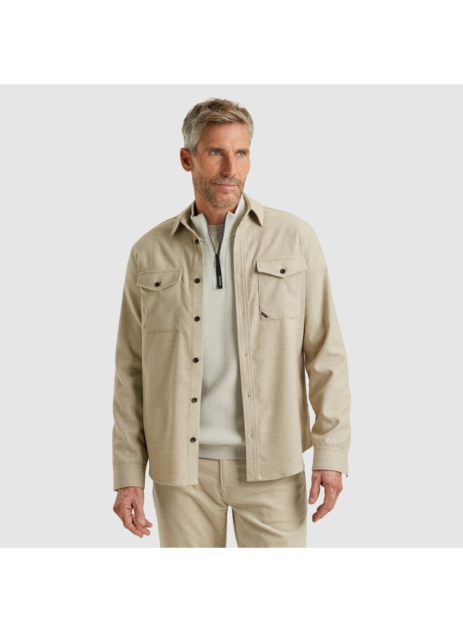 VSI2510255 7074 Vanguard LONG SLEEVE SHIRT Brushed Melange Twill Silver Lining